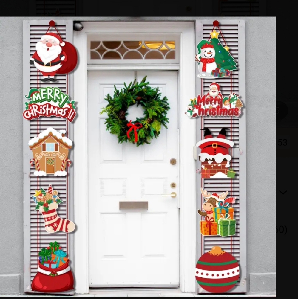Christmas Hanging Banner 10 piece